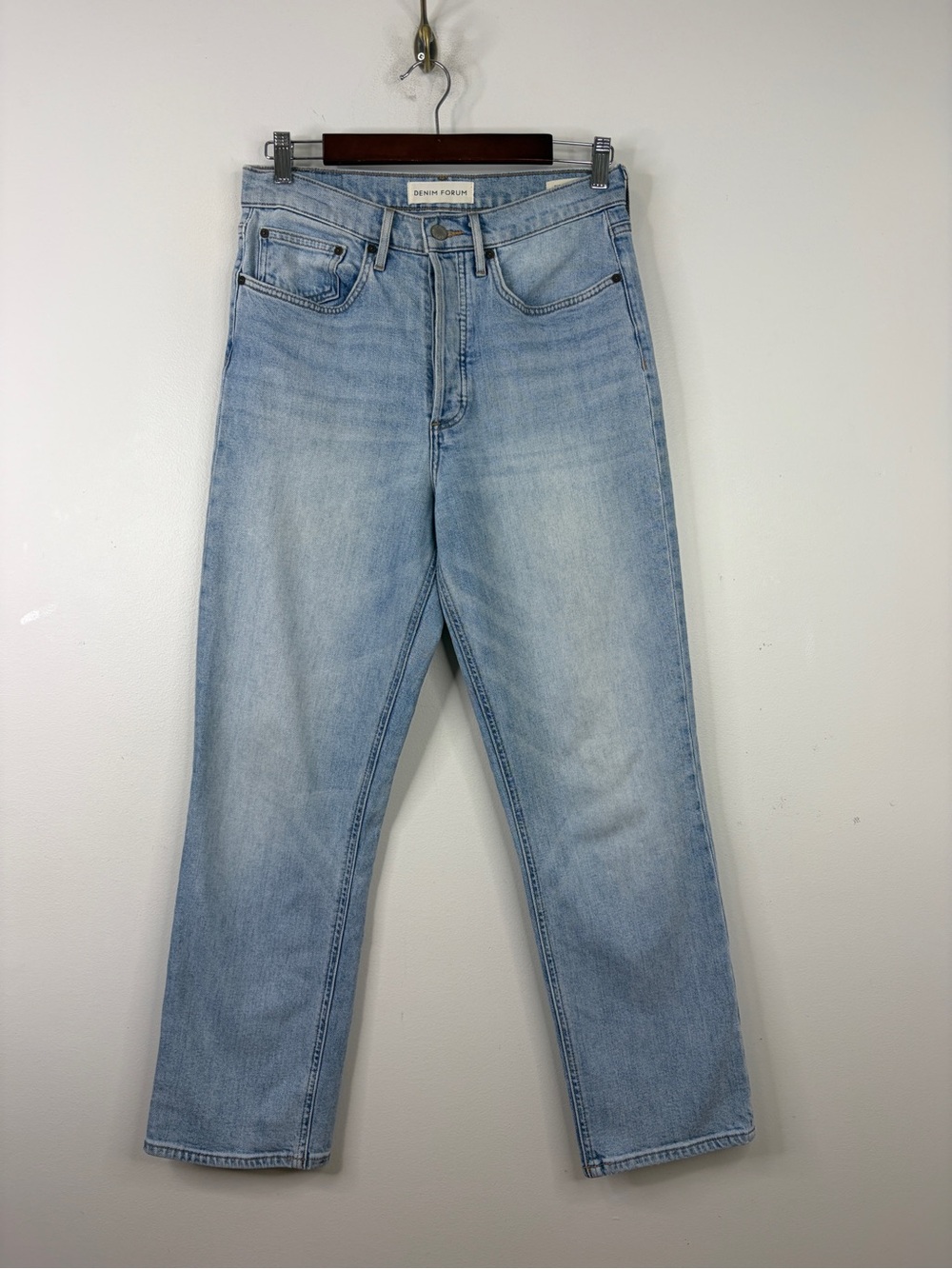 Denim Forum Jeans Womens 30 x 27 Arlo High Rise Straight Blue Retro Aritzia